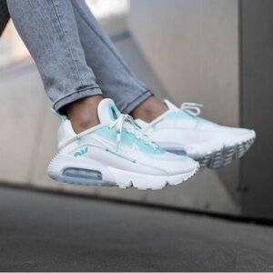 Nike air max 2090 white baby blue shoes sneakers